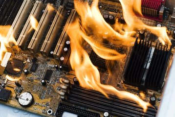 computer fire thinkstock