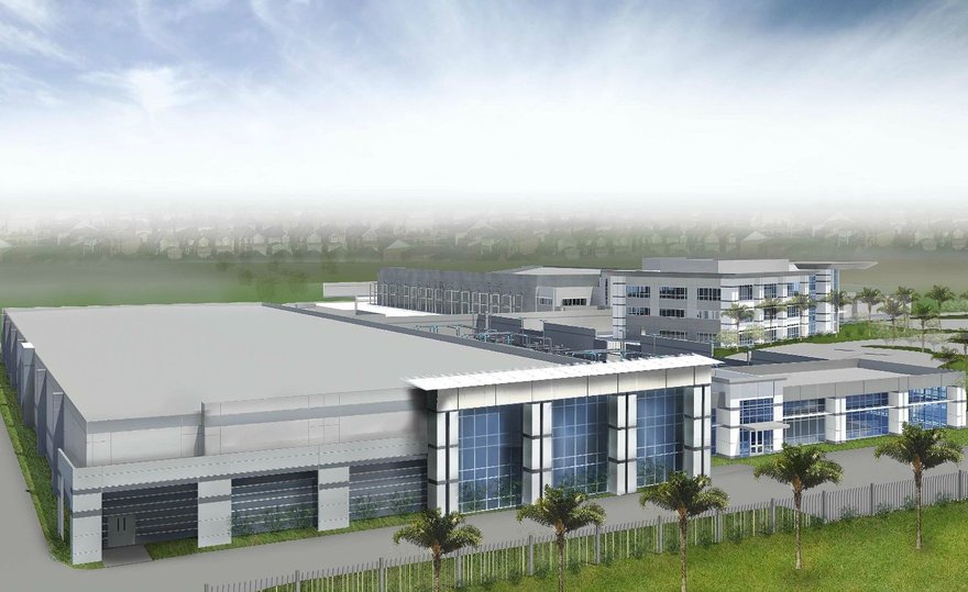 A rendering of CyrusOne's new data center in Chandler, US