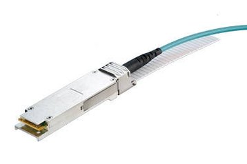 A typical QSPF28 direct attach cable