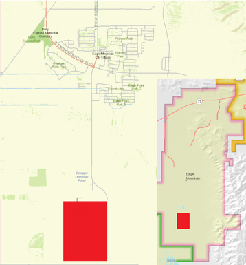 Proposed Eagle Mountain data center location