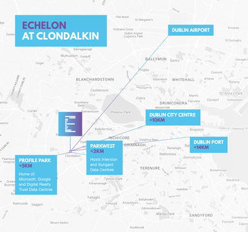 Proximity map for Clondalkin site