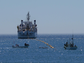 Faster cable landing at Minami-boso city, Chiba, Japan