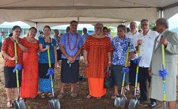 Ground breaking ceremony in Samoa attended by the Deputy Prime Minister the Honourable Fiame Naomi