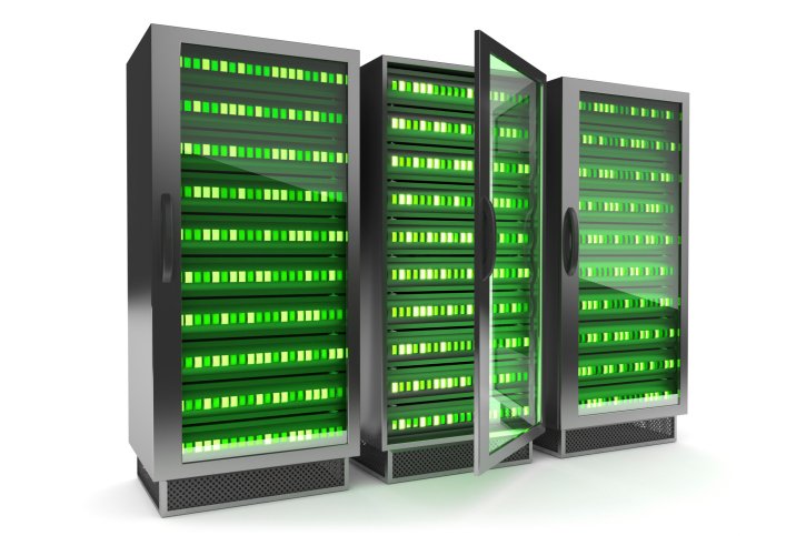 green server rack data center energy Thinkstock Cybrain