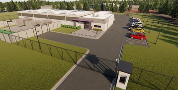 Data center in Huntsville - 3D render