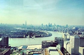 The view from the Canary Wharf facility as tweeted by Interoute