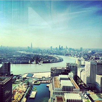 The view from the Canary Wharf facility as tweeted by Interoute