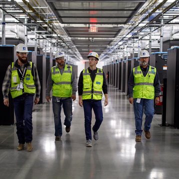 Mark Zuckerberg at Facebook's Fort Worth data center