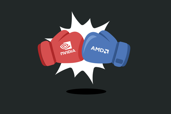 Graphic depicting Nvidia versus AMD