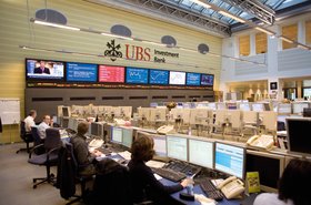 UBS trading floor in Opfikon, Switzerland