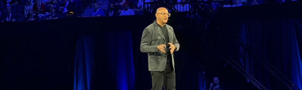 Jeetu Patel on stage at Cisco Live 2026