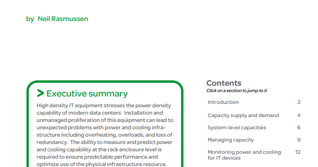 Power And Cooling Capacity Management For Data Centers Dcd