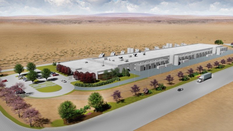 Graphic rendering of Yahoo Japan's planned facility in East Wenatchee, Washington State