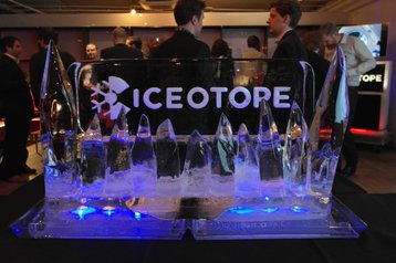Iceotope logo in ice
