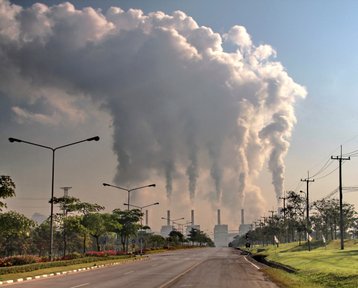 Smoke from a coal power plant