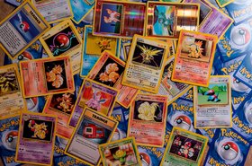 An assortment of Pokemon cards