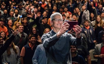 Tim Cook is happy