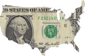 US dollar map
