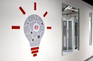 Inside an e-shelter data center