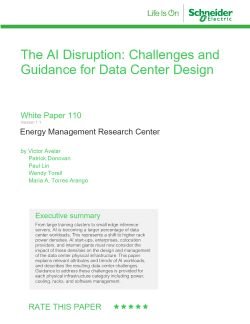 AI Disruption Challenges and Guidance for Data Center Design